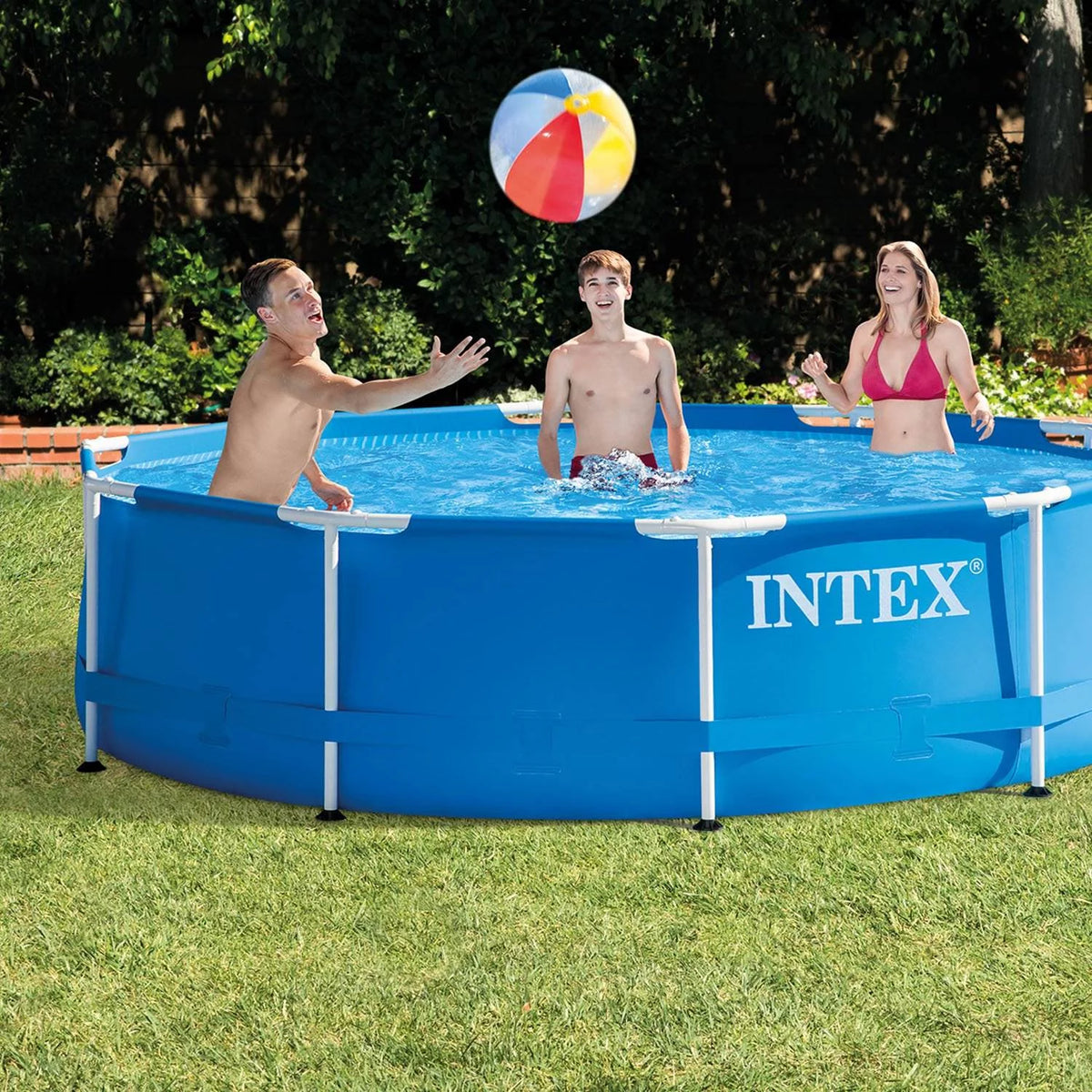 10' x 30 Metal Frame Round Swimming Pool with Filter Pump & Cover V116915
