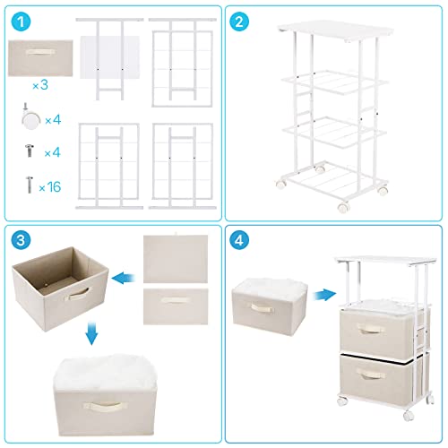 Black 3 Drawer Fabric Dresser X2802