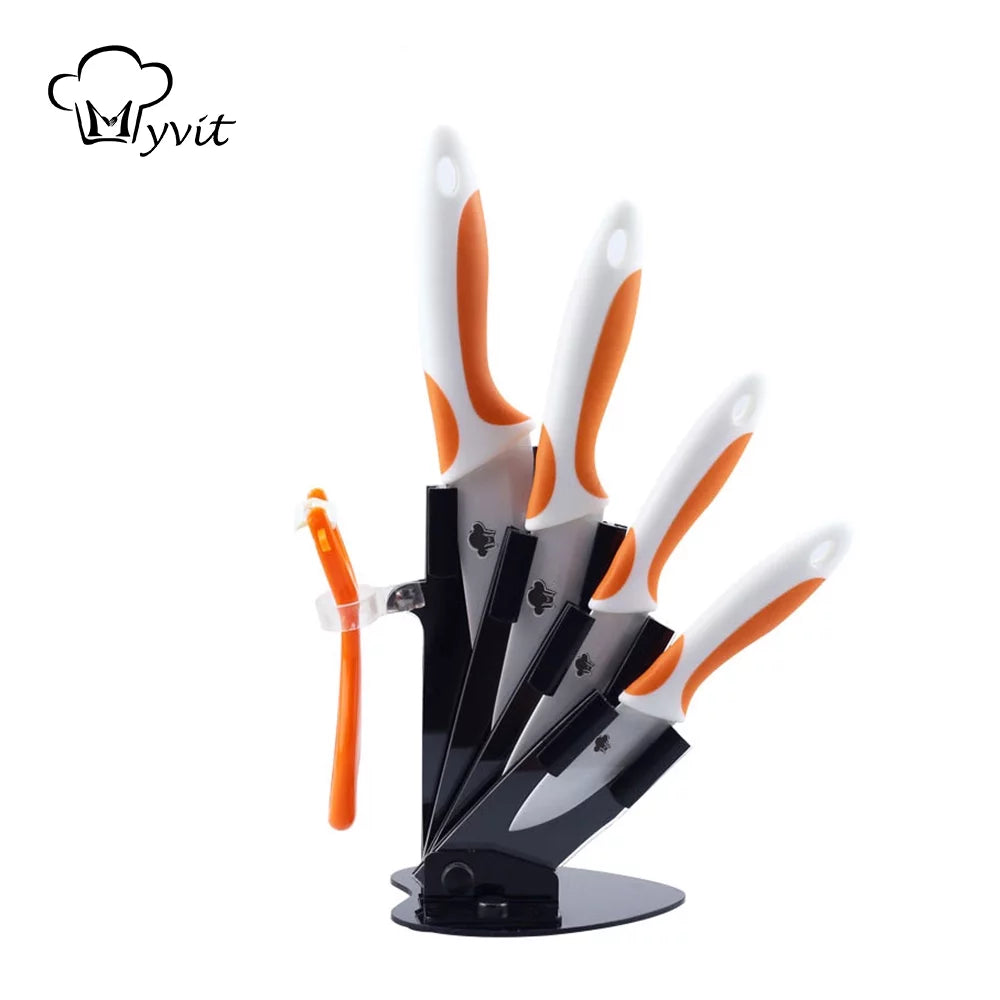 Ceramic Knives Set with Knife Holder G230406