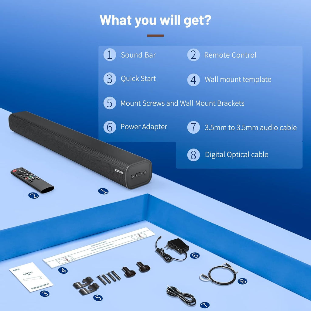 100W Wireless TV Sound Bar with HDMI-ARC C788066