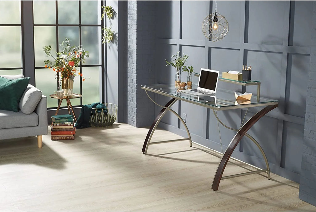 55"W Glass Computer Desk I623484