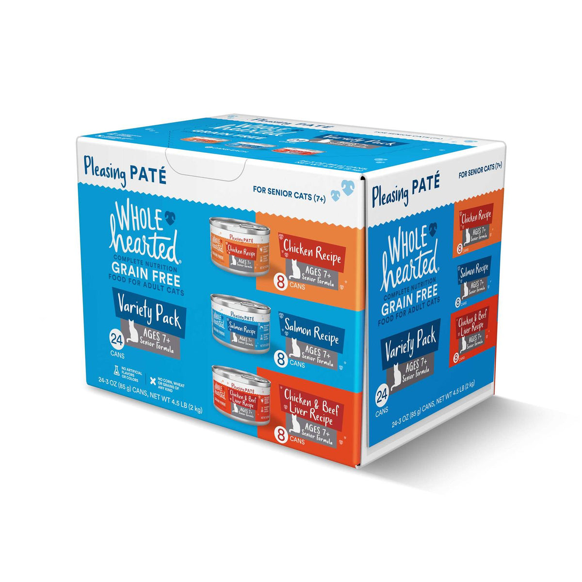 Grain Free Senior Wet Cat Food Pate Variety Pack U218168