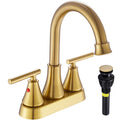 4 Inch 2 Handle Brushed Nickel Bathroom Sink Faucet A499