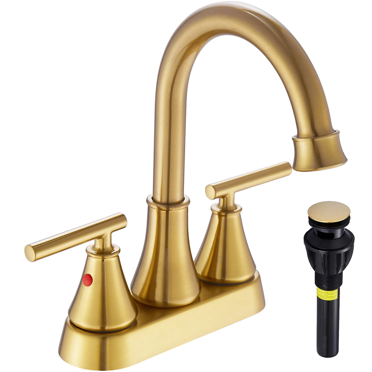 4 Inch 2 Handle Brushed Nickel Bathroom Sink Faucet A499
