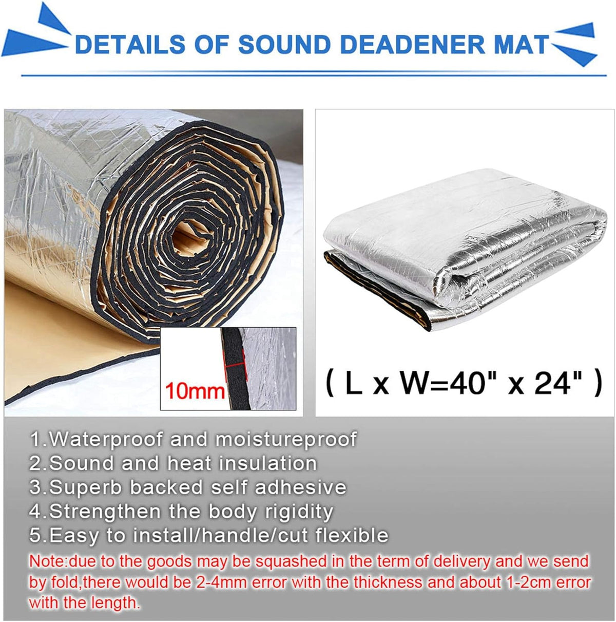 Car Heat Sound Deadener Insulation Mat Y6962