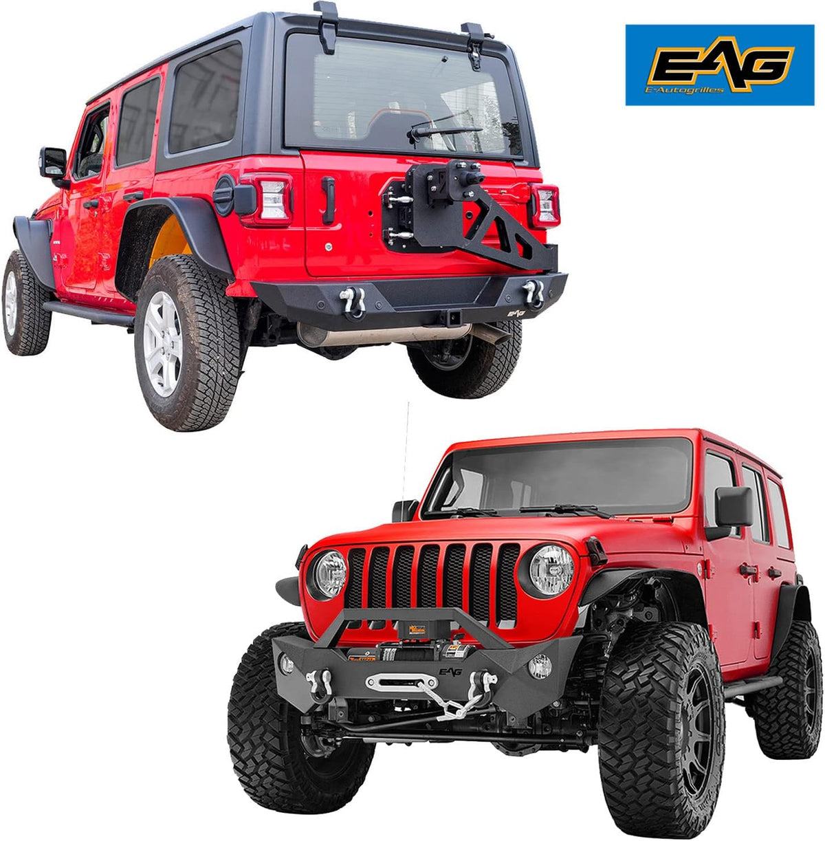 Front and Rear Bumper with Tire Carrier B9737
