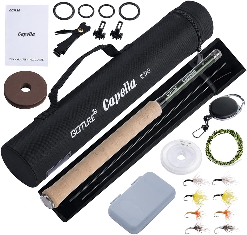 12FT 30T Carbon Fiber Telescopic Fly Fishing Rod Kit R584