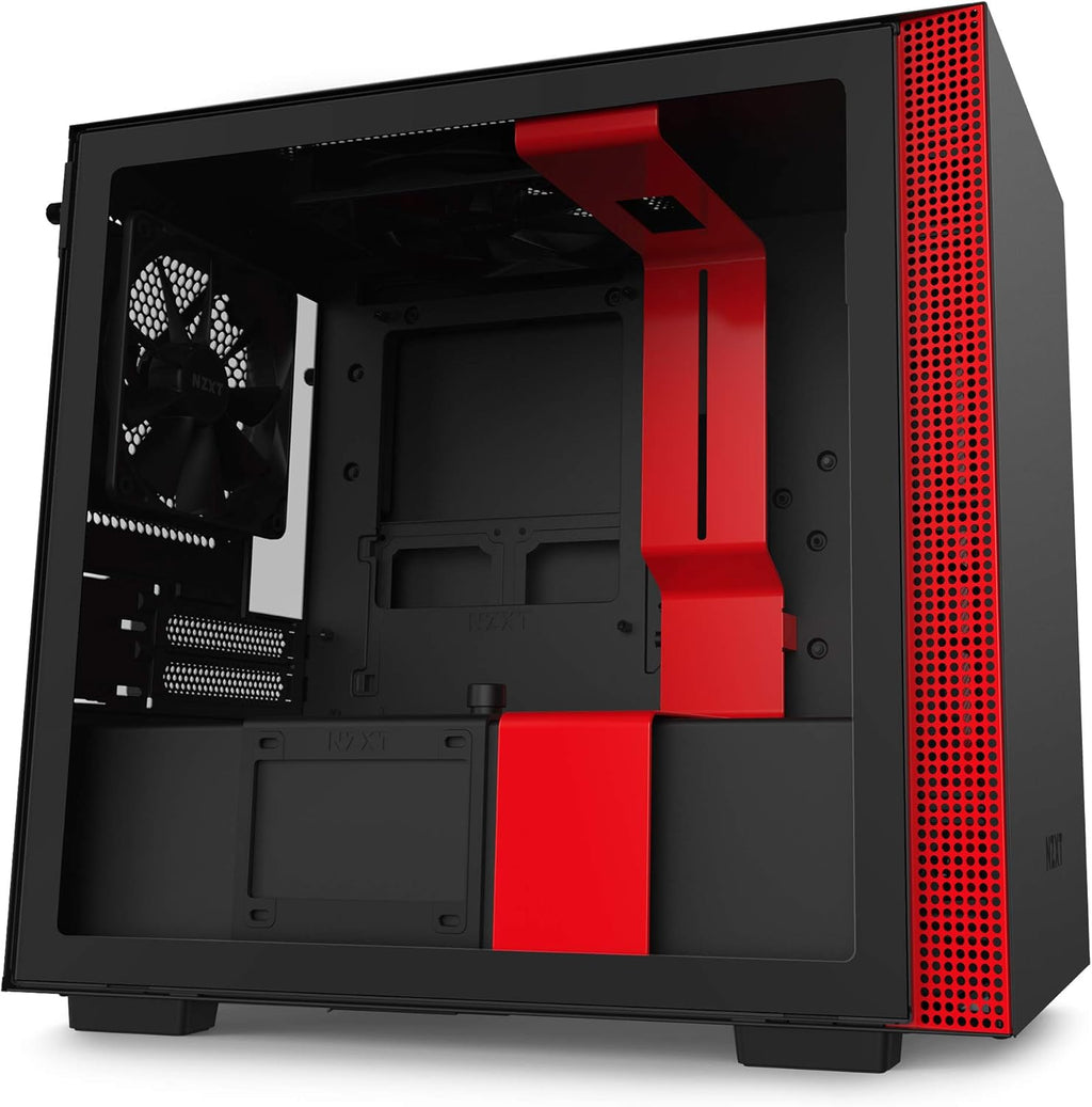 Black Mini-ITX PC Gaming Case with Tempered Glass Side Panel A583