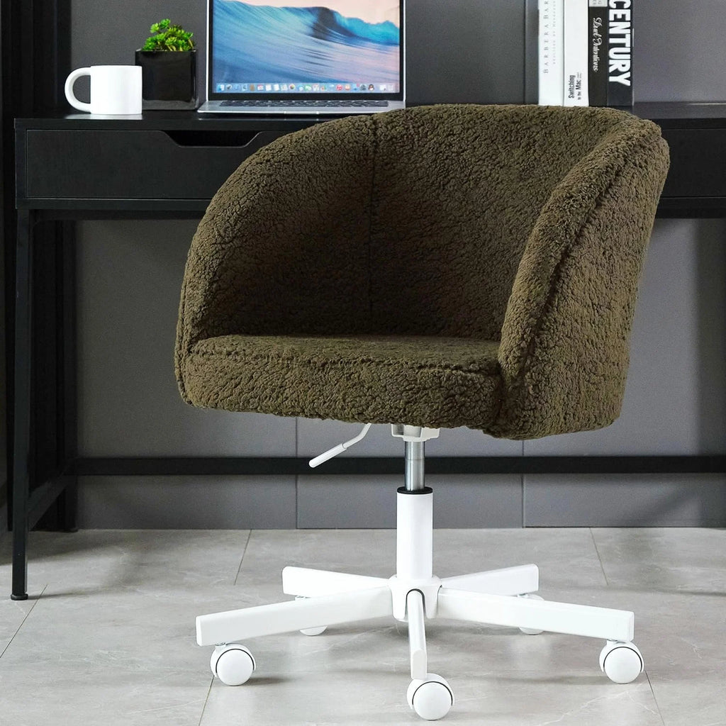 Boucle Office Chair Height Adjustable with Wheels K35882