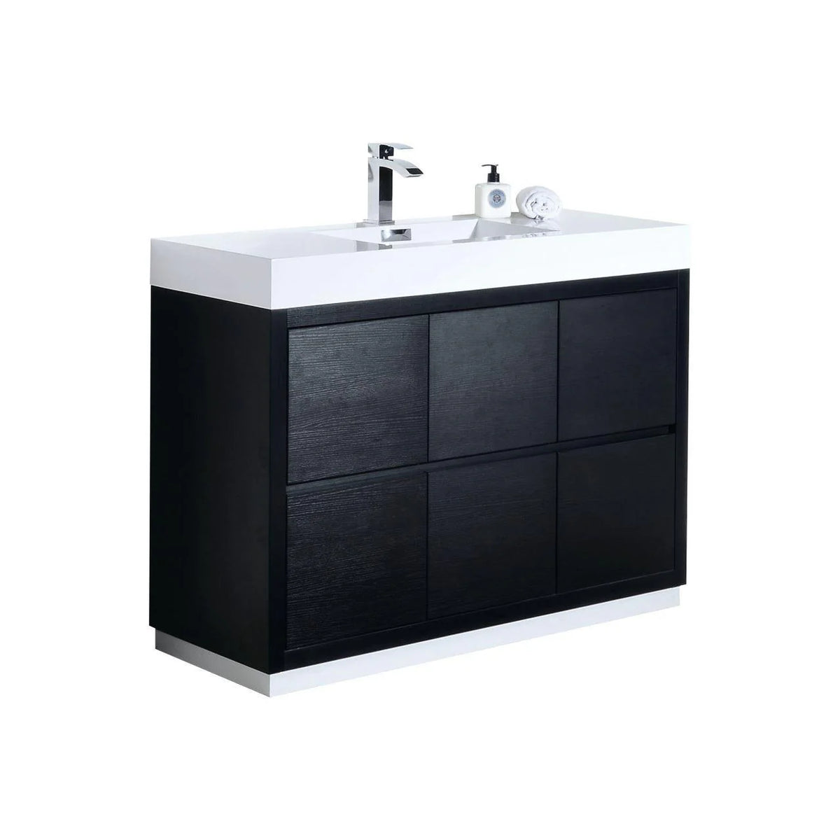 48 in. Free Standing Black Bathroom Vanity O35399