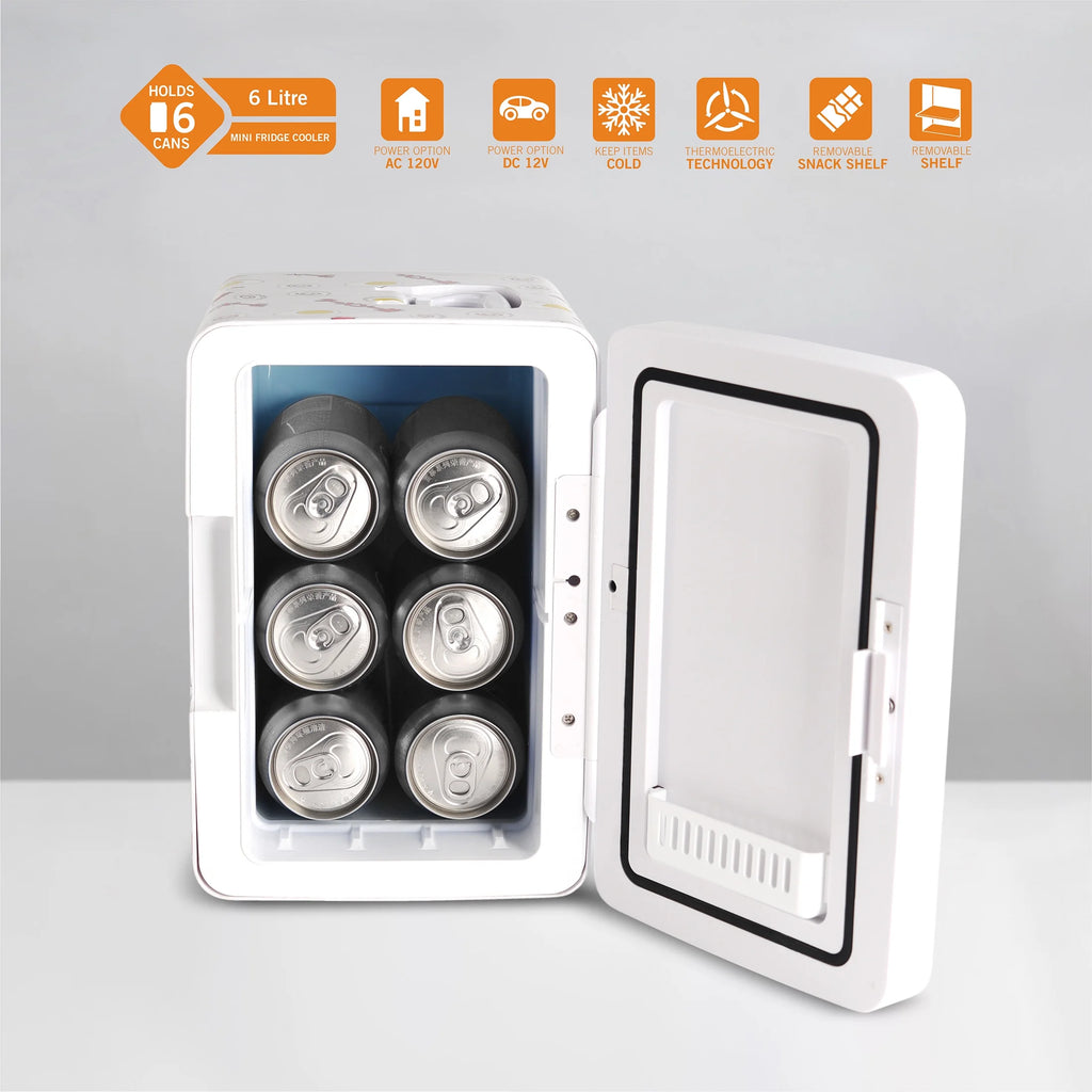 White 6L Single Door Mini Fridge X150230