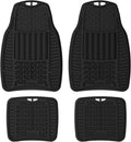 Gray 4pcs Rubber Floor Mats W6081
