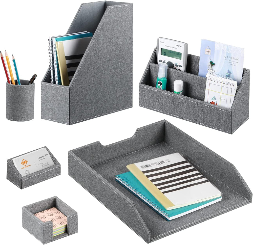 6 Piece Office Supplies Storage Caddy Set T951