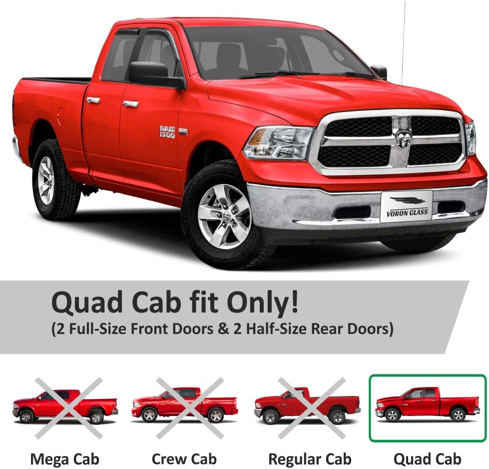In-Channel Extra Durable Window Deflectors 4Pieces U603