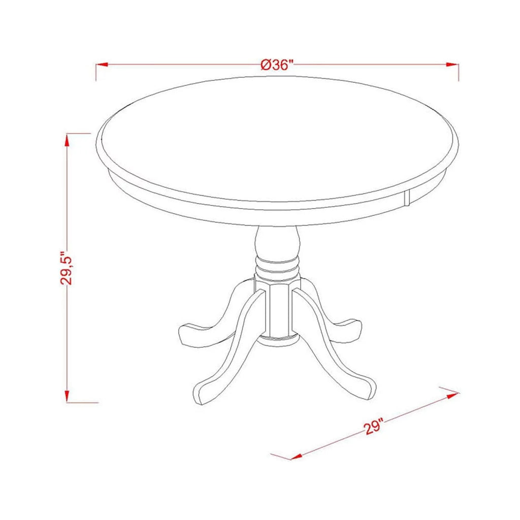 36" Round Wood Dining Table E93779