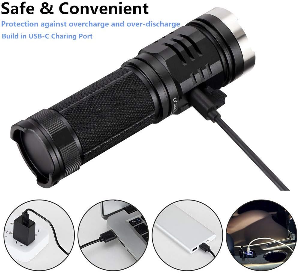 3500 High Lumens USB C Rechargeable Flashlight X28030