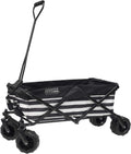 Collapsible Folding Wagon Cart Black & White Stripes N4070