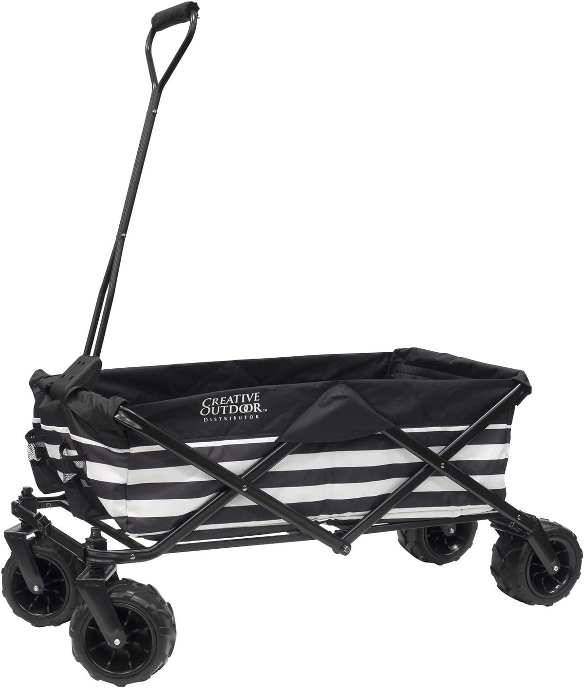 Collapsible Folding Wagon Cart Black & White Stripes N4070