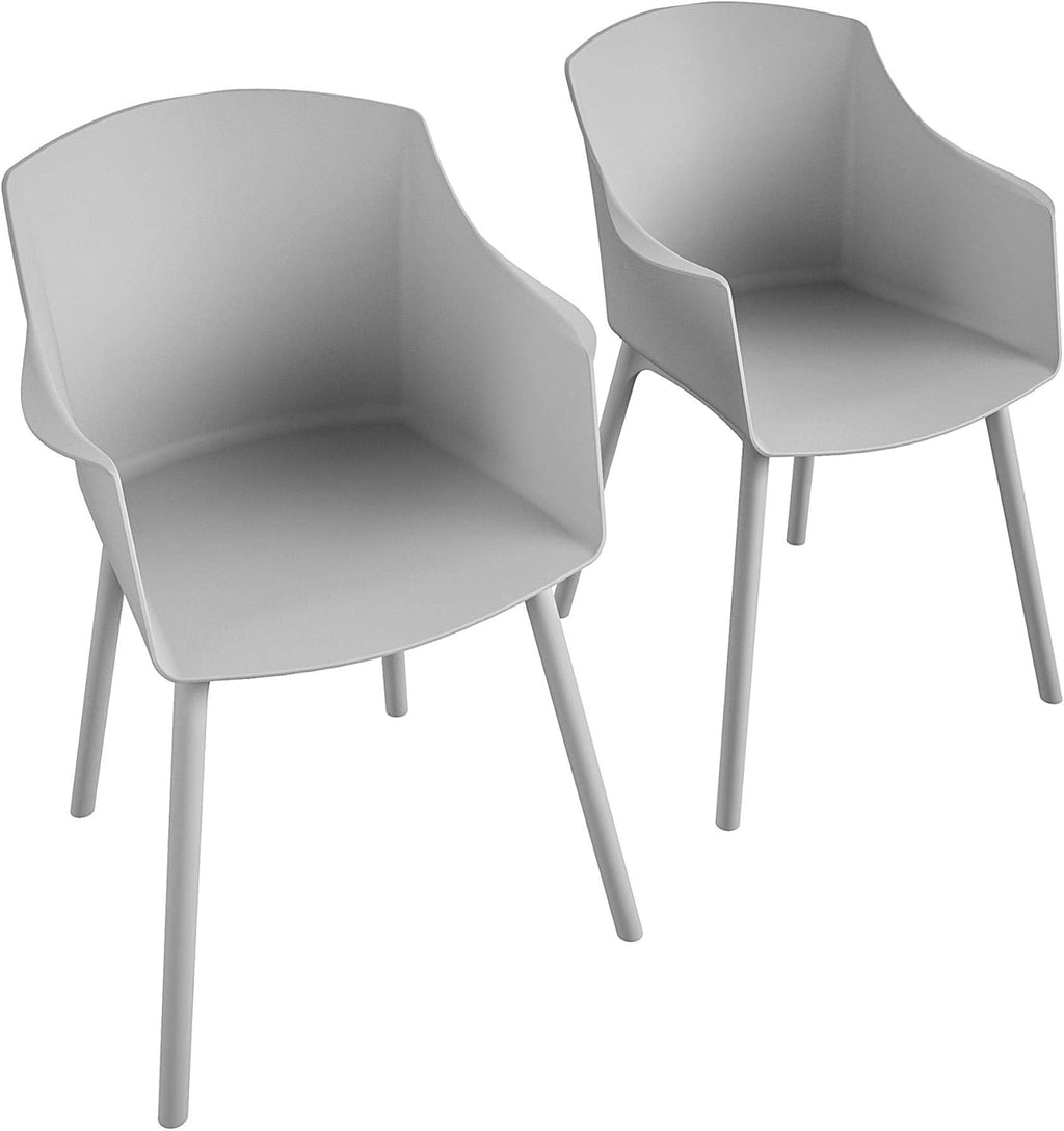 White Indoor/Outdoor Resin Dining Chairs 2-Pack U924802