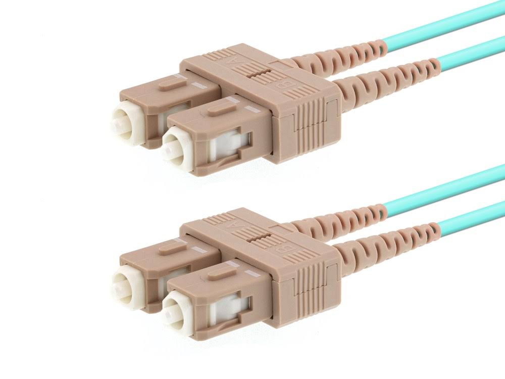 40M Multimode Duplex Fiber Optic Patch Cable OM3 Aqua L4271