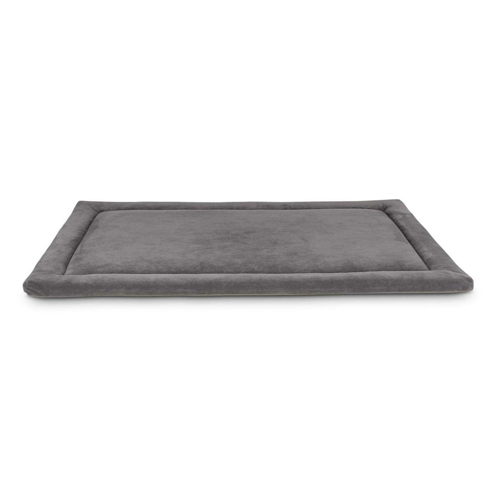 Dark Grey Velvet Dog Crate Mat and Pet Bed H9908