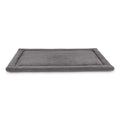 Dark Grey Velvet Dog Crate Mat and Pet Bed H9908