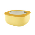 Shallow Airtight Fridge Freezer Microwave Containers 1900cc Ochre W331703