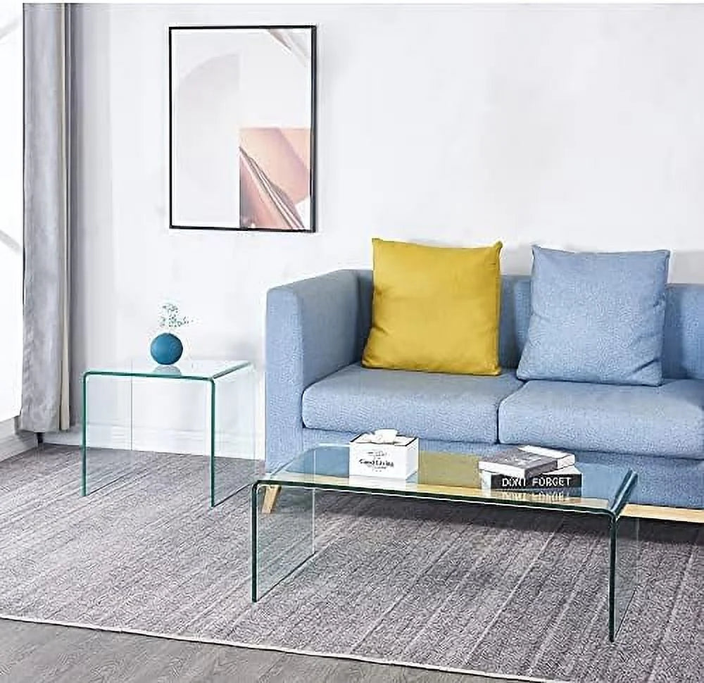 Glass End Table 20" x 20 x 19 S9543