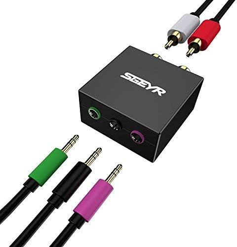 5.1 Audio Console Adapter Stereo RCA to 3 x 3.5mm Jack Bidirectional Conversion S600