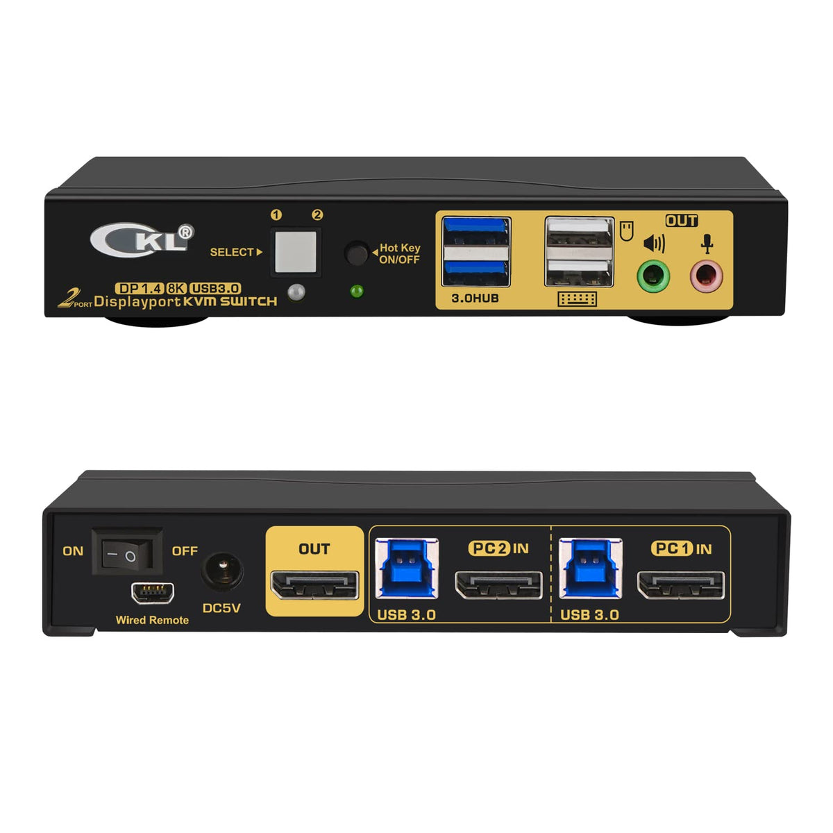 2 Port Dual Monitor HDMI 4K 60Hz KVM Switch with Cables X755093