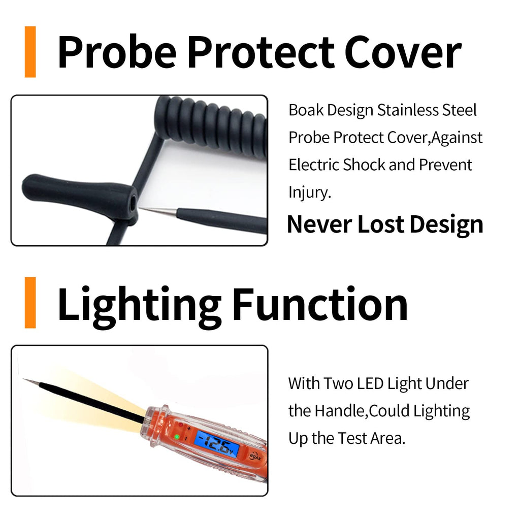 3-60V DC Test Light with Voltage Display and Illumination, Pack of 2 U480