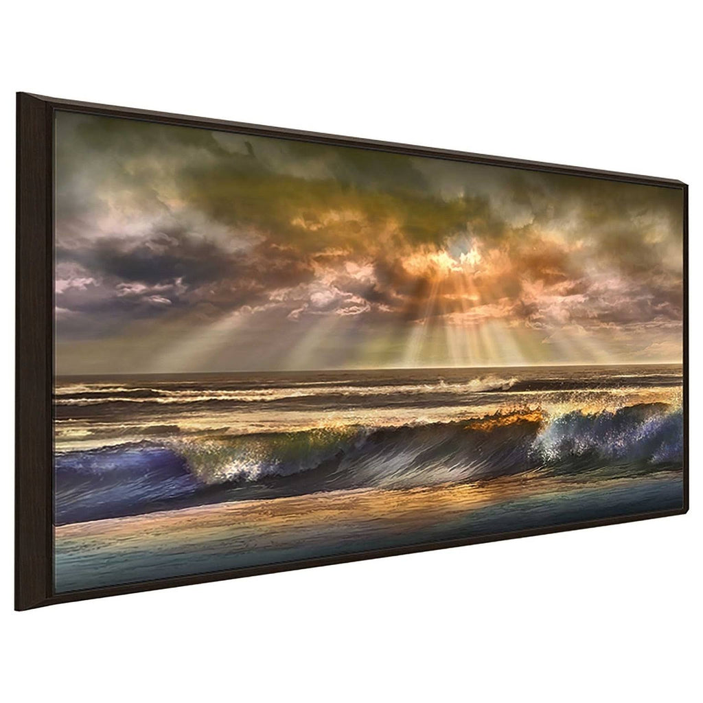 Orange Canvas in Floating Frame I78755