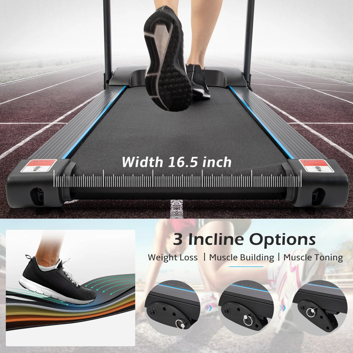 Folding Electric Treadmill with Incline A17444