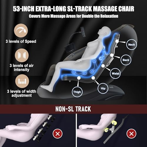 Zero Gravity SL-Track Full Body Massage Chair with 12 Auto Modes I272758