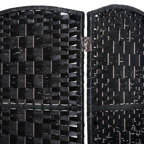 3 Panel 6FT Tall Wicker Weave Room Divider R93642
