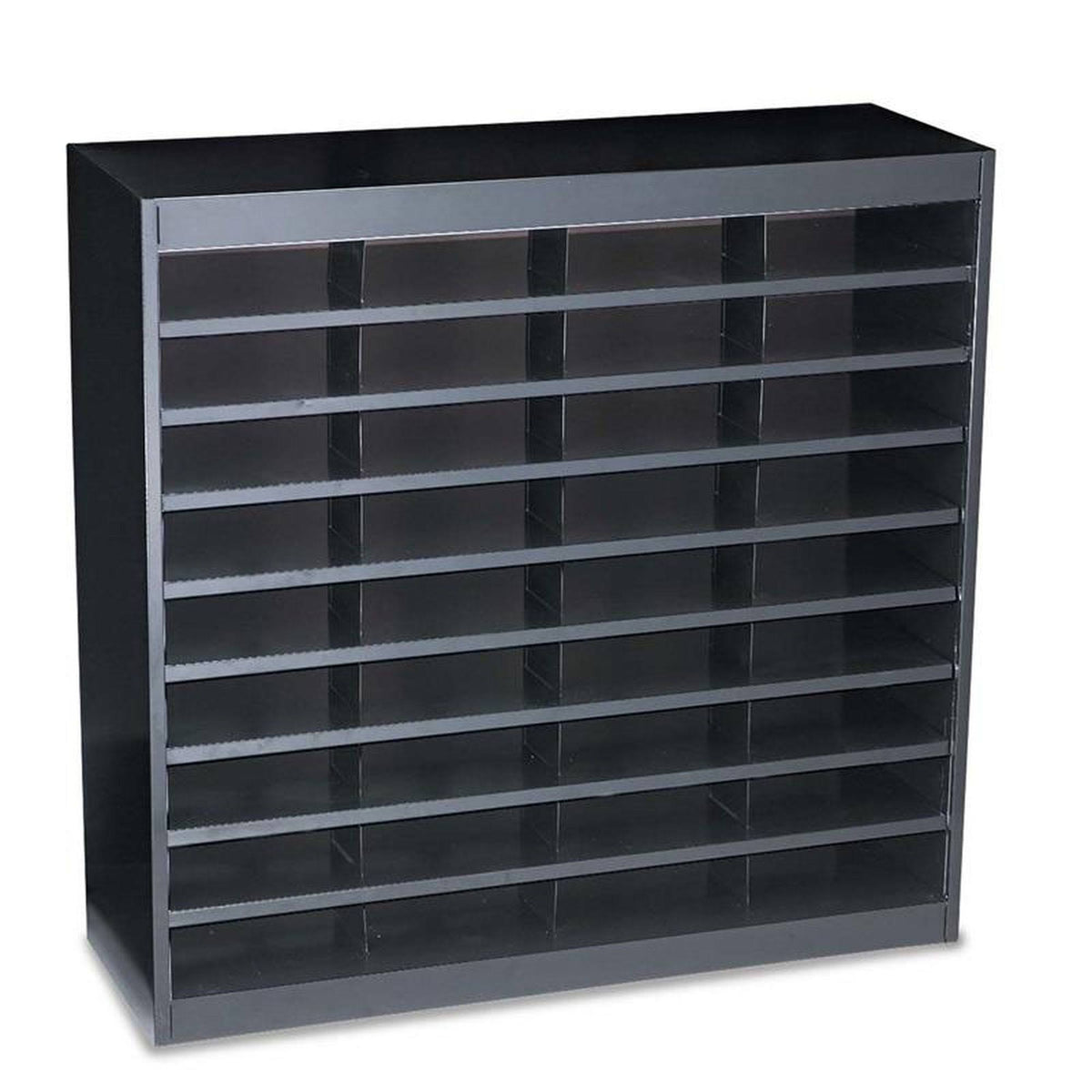 Black 36-Compartment Steel Literature Sorter U254283