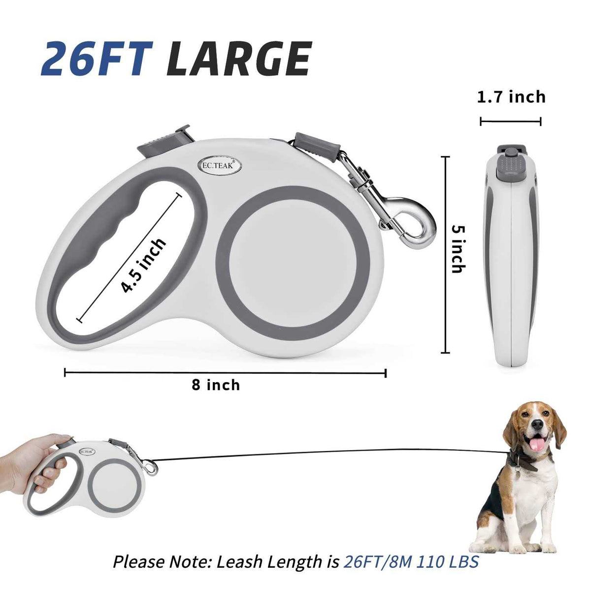 Retractable Dog Leash Medium Breed W464645