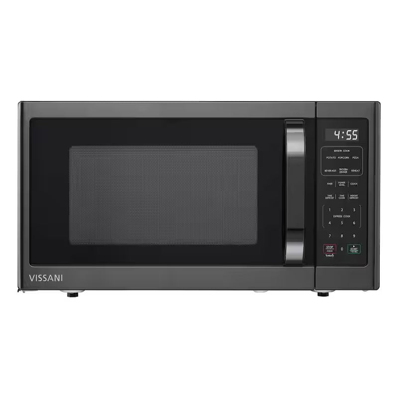 Black Stainless Steel 1,100 Watt Countertop Microwave E70801