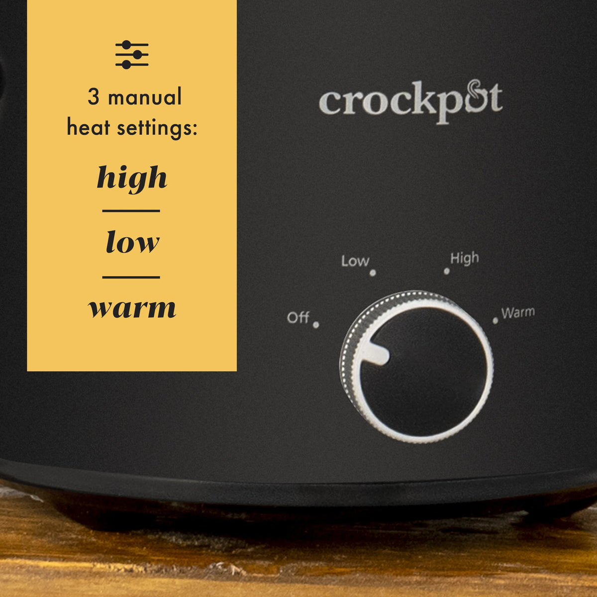 7-Quart Manual Slow Cooker, Black P885424