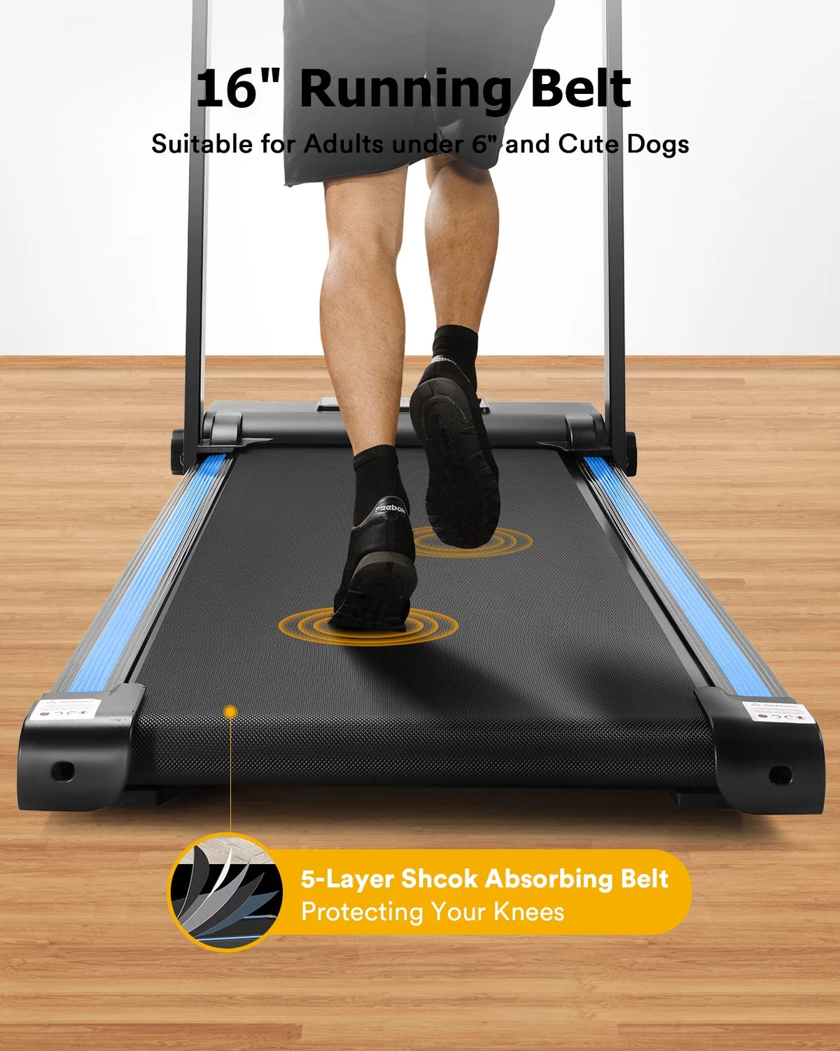 Folding Treadmill 2.25HP Portable Compact with 12 HIIT Modes D32029