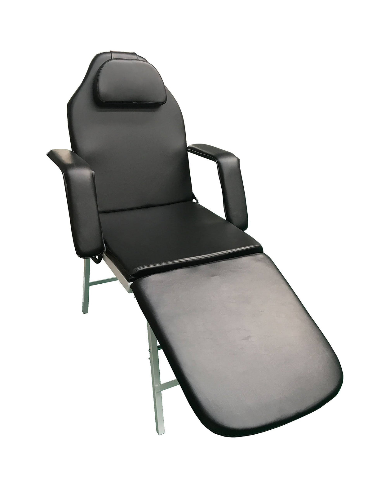 3 Fold Portable Tattoo Facial Bed Beauty Salon Massage Table Chair with Carrying Case Black H566296