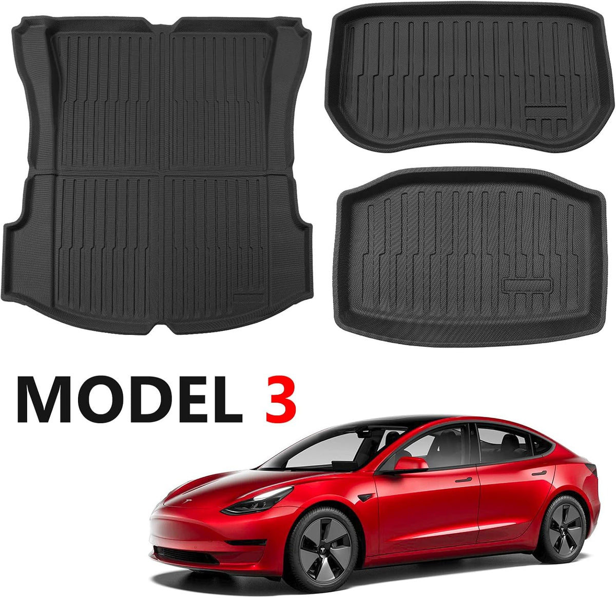 TPE Floor Mat Trunk Liner Cargo Mat Set of 6 X286