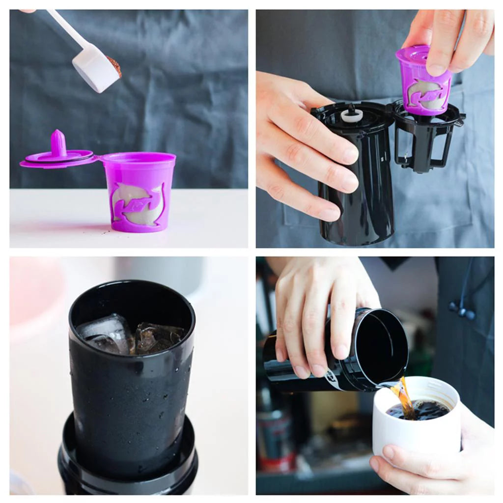 Portable Espresso Maker Single Serve Coffee Maker Travel Mug Black N903836