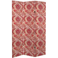 6 ft. Tall Aged Damask Canvas Room Divider B729188