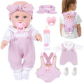 12'' Baby Doll Playset with Clothes and Carrier Accessories J5385