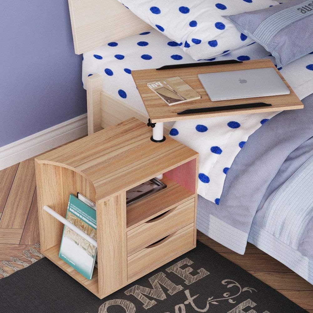 Oak Bedside Table with Swivel Shelf Q274806