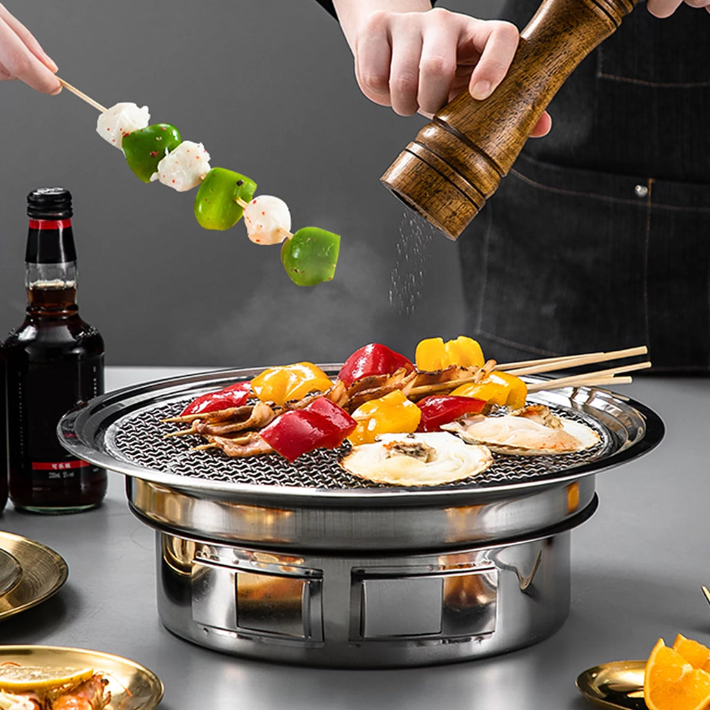 Charcoal Grill Non-stick Portable Stainless Steel BBQ Stove D652009