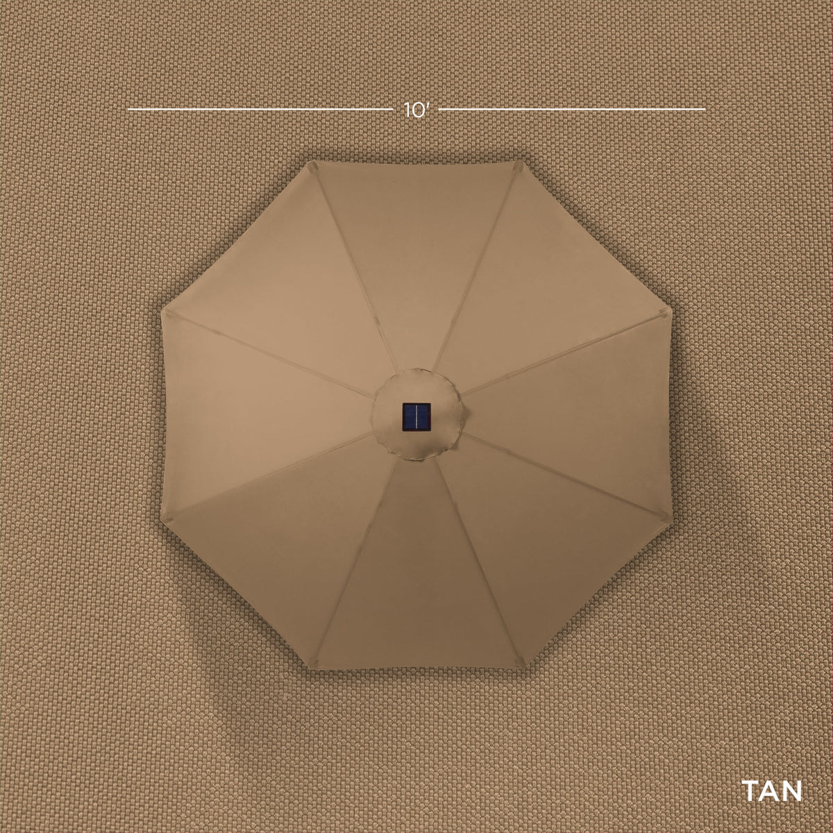 10ft Solar LED Lighted Patio Umbrella with Tilt Adjustment E5955