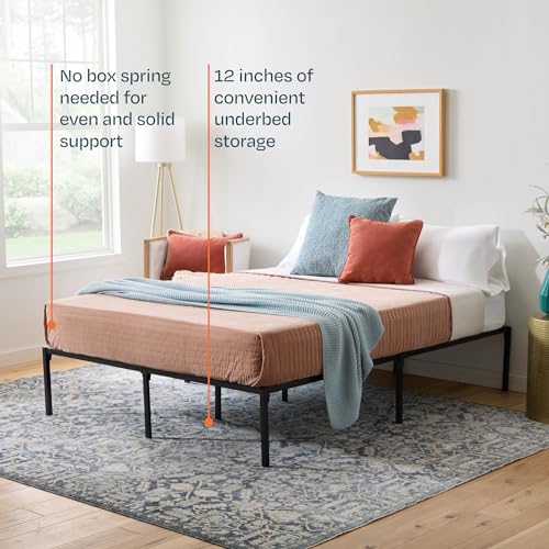 Folding Metal Platform Bed Frame Full Size J73588