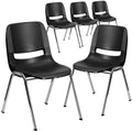 Black Stack Chair with Chrome Frame S21652